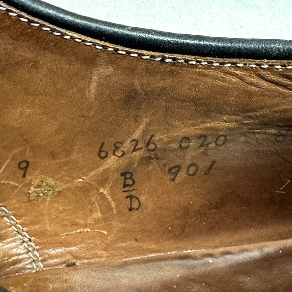 VERY GOOD Alden 901 Perf Tip Bal Oxford (Black Calf) Made in USA 9 - Picture 9 of 10